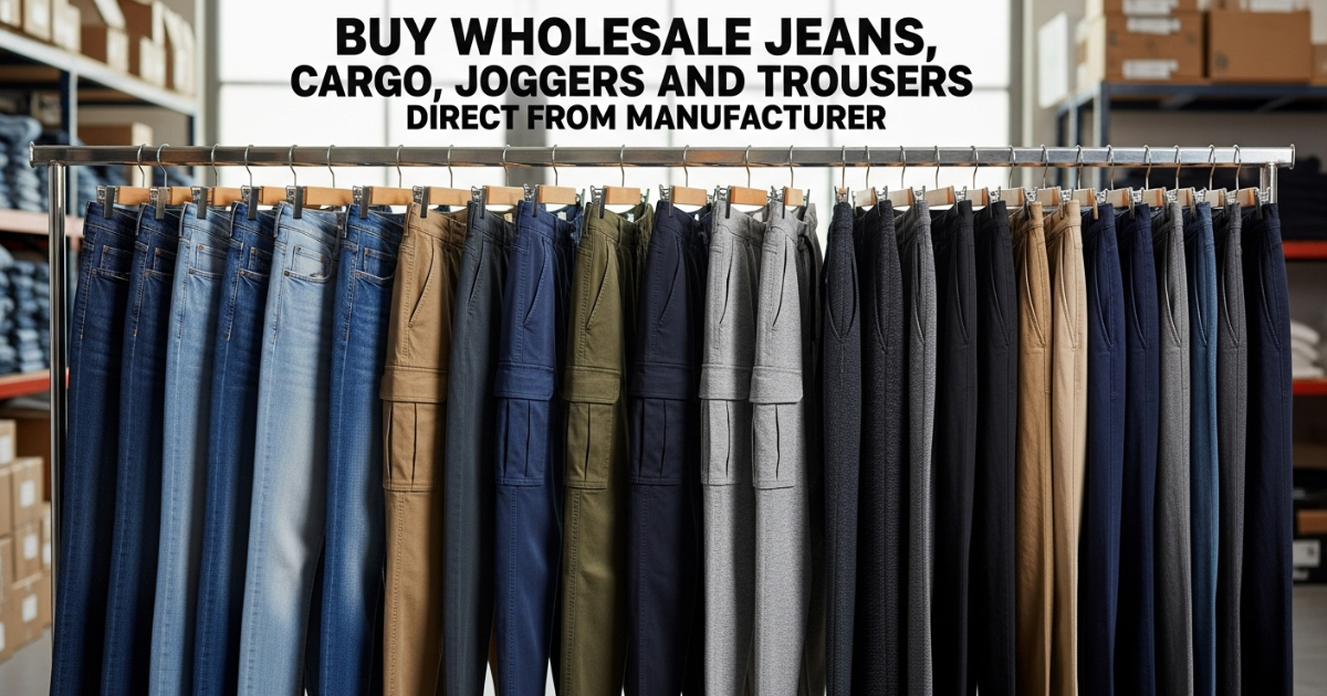 Buy Wholesale Jeans, Cargo, Joggers and Trousers Direct from Manufacturer