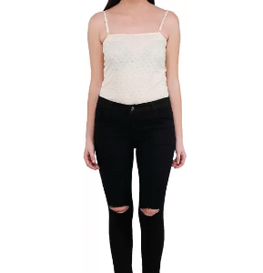 MM-21 Knee Cut Skinny Fit Women Jeans