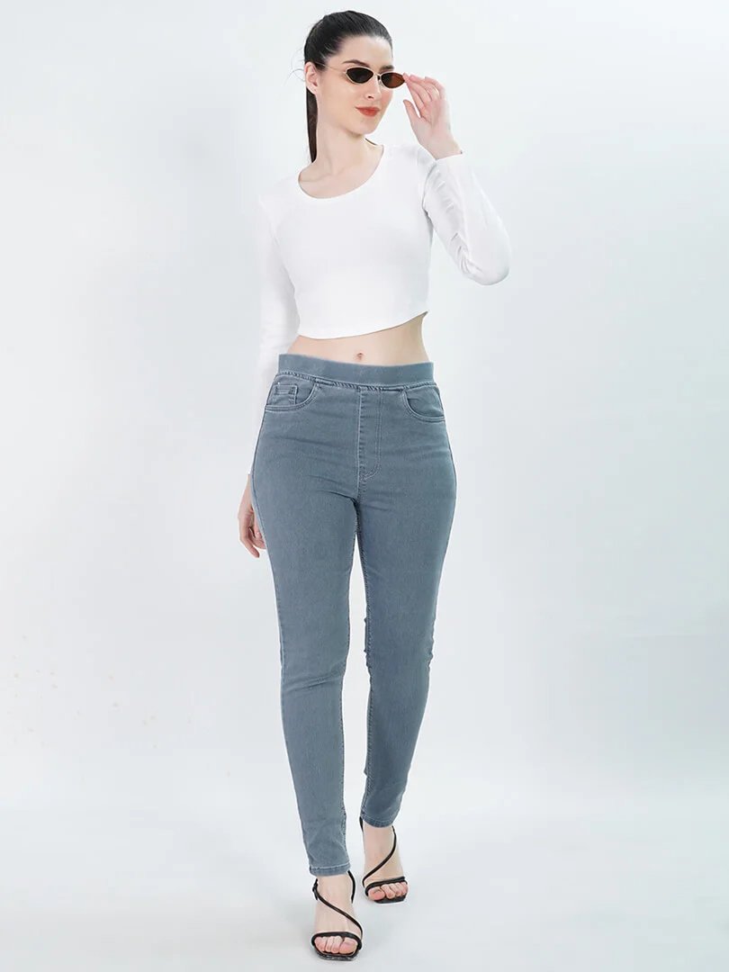 Fix Elastic Skinny Jeggings for Women