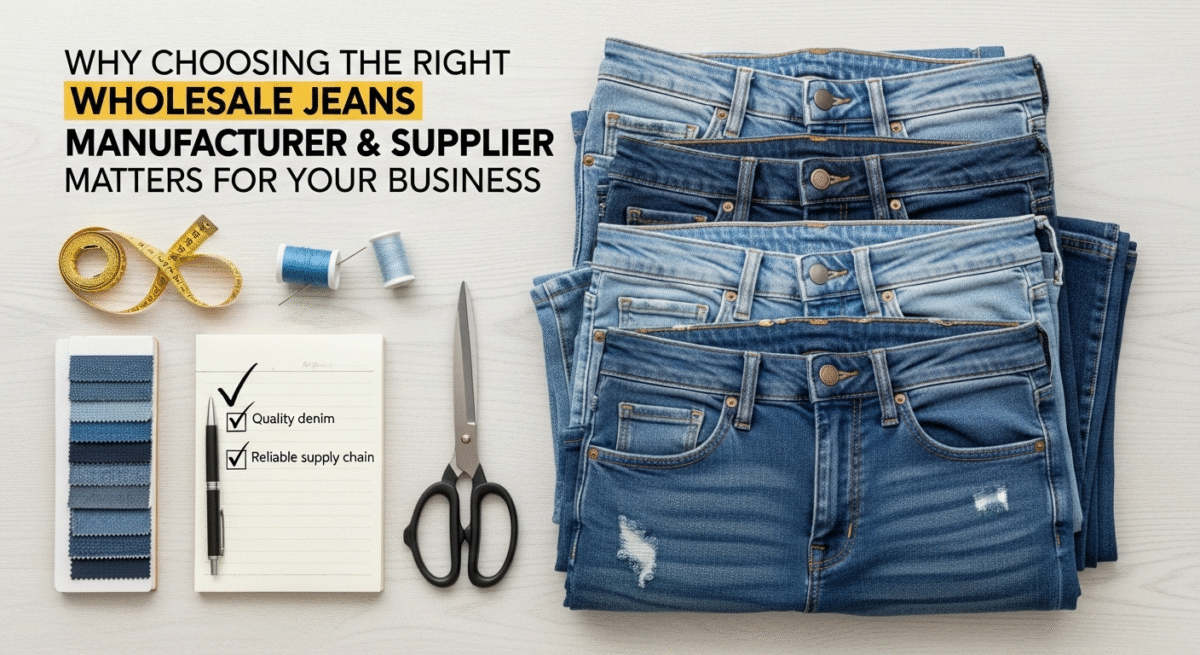 the Right Wholesale Jeans Manufacturer & Supplier Matters for Your Business