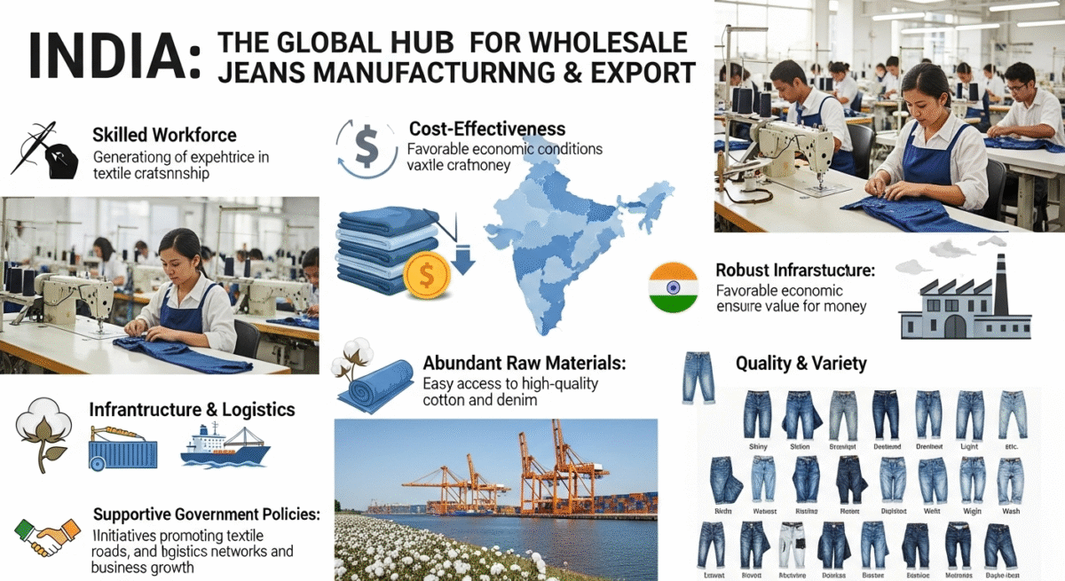 India is the Best Hub for Wholesale Jeans Manufacturing & Export