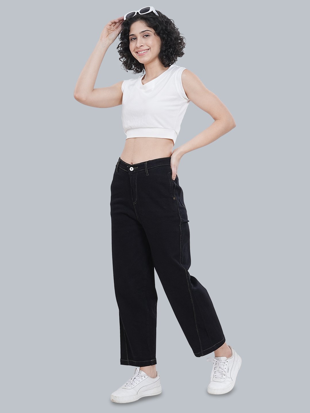 Carrot Fit Ankle Length Jeans for Women