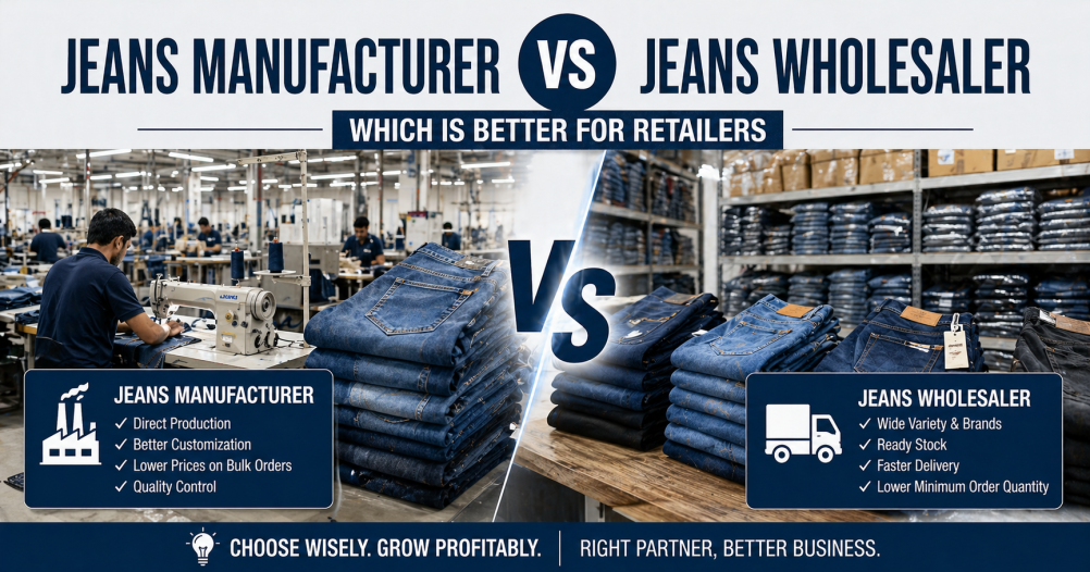 Jeans Manufacturer vs Jeans Wholesaler Which is Better for Retailers
