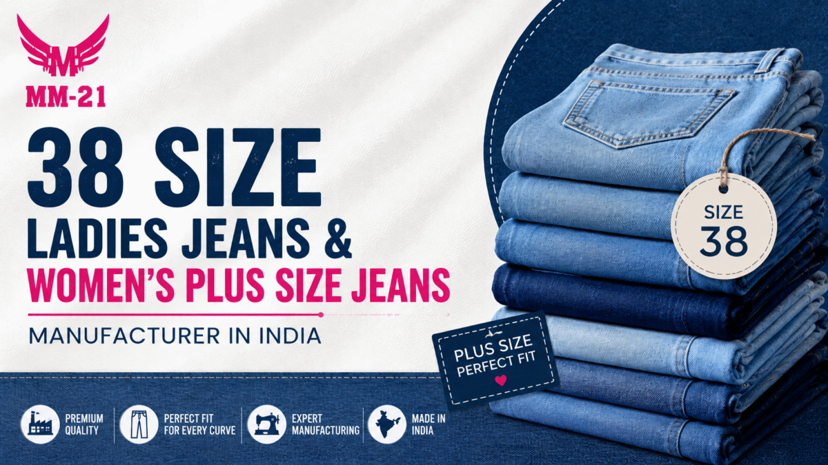 38-Size Ladies' Jeans & Women's Plus Size Jeans Manufacturer in India
