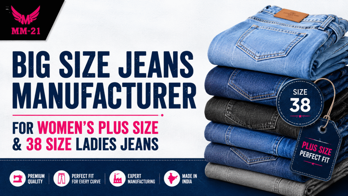 Big Size Jeans Manufacturer for Women's Plus-Size & 38-Size Ladies Jeans