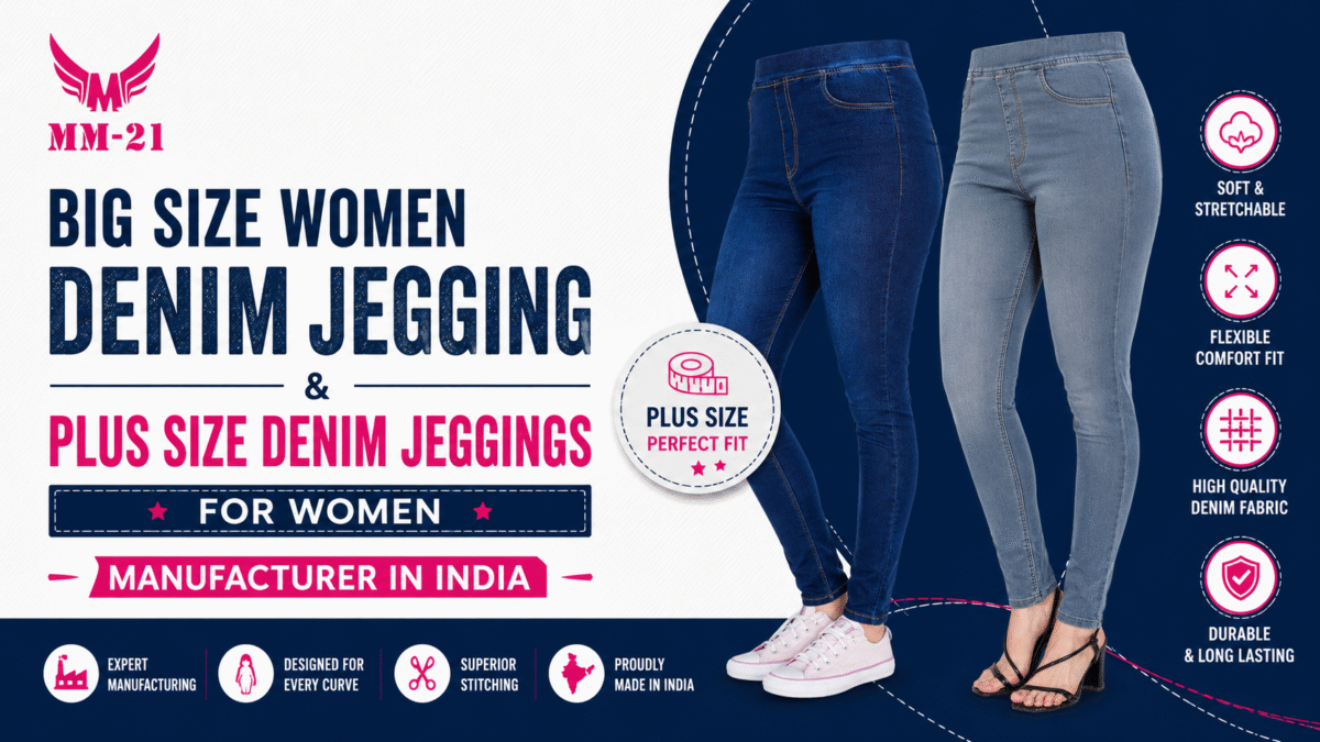 Big Size Women's Denim Jeggings & Plus Size Denim Jeggings for Women Manufacturer in India