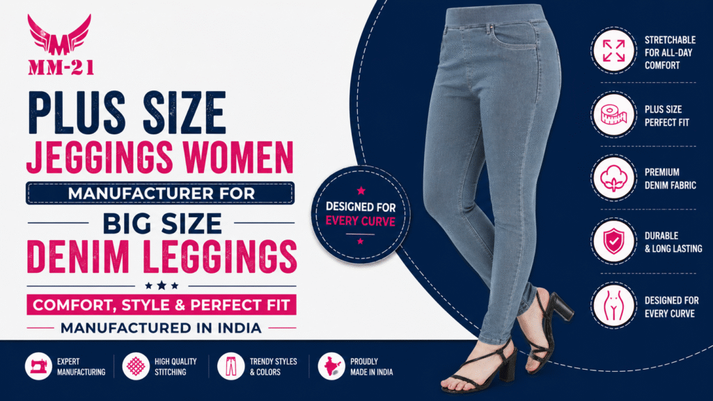 Plus-Size Jeggings: Women’s Manufacturer for Big Size Denim Leggings and Large-Sized Leggings