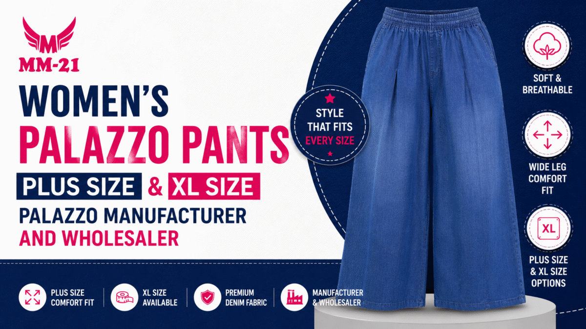 Women's palazzo pants plus size wholesale manufacturer Mala Merchant India