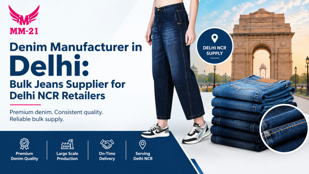Denim Manufacturer in Delhi: Bulk Jeans Supplier for Delhi NCR Retailers